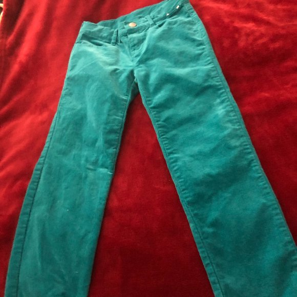 turquoise corduroy pants